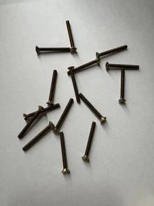 TORNILLOS DE MÁQUINA RANURADOS CABEZA OVALADA DE LATÓN. 6/32 x 1 1/4” 15 piezas. NUEVO - Imagen 1 de 1