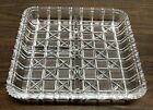 Vintage MCM Indiana Glass BLOCK & STAR 3 Section Clear Glass Relish/Pickle Dish