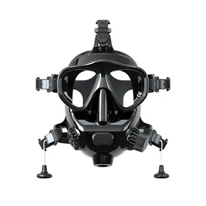 Silicone Full Face Mask Scuba Diving Goggles Underwater Breathing Snorkel Mask - Picture 1 of 9