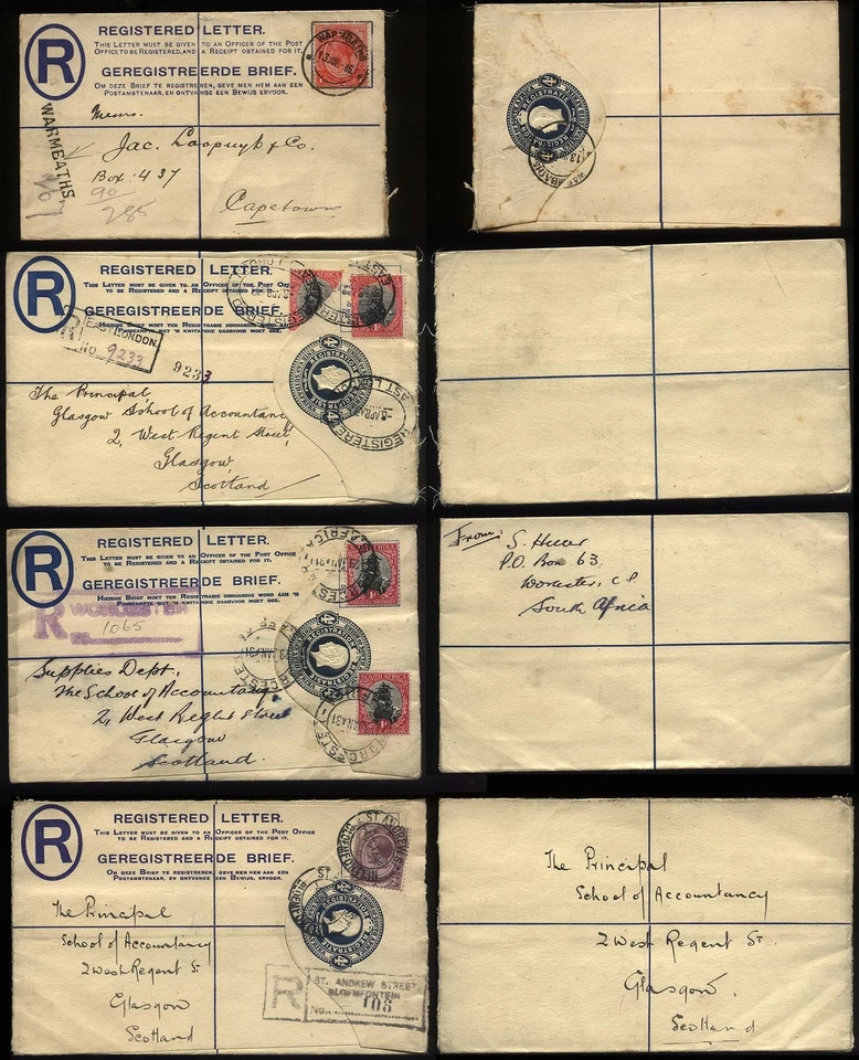 Lote de papelería postal registrada 1916-31 GV SUDAFRICA Foto 1 de 1