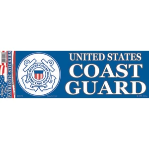 BUMPER STICKER -U.S. COAST GUARD- 3-1/2" X 10" (0470) - Picture 1 of 1
