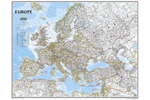 A1 A2 Mappa Europa Poster Politico Europeo Carta da Parete Murale per Bambini Bambini - Foto 1 di 10