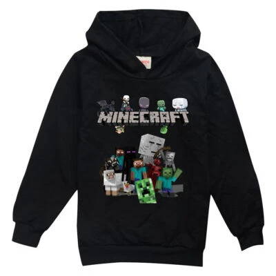 A4Z 6 KIDS® Minecraft Kinder Sweatshirts Hoodies Tragen Jungen Mädchen Jacke Age 4-13Jahre