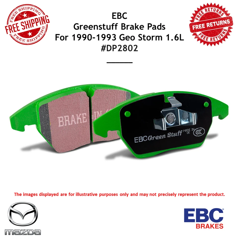 EBC Greenstuff Organic Medium Dust Front Brake Pad Set For 90-93 Geo Storm 1.6L - Image 1 of 4