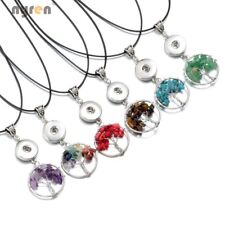 Wisdom Tree Of Life Snap Pendant Necklace 20mm Fit 18mm Snap Button Snap Jewelry