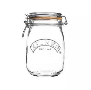 2 x Kilner 1L Round Clip Top Glass Food Storage Preserve Jar 1 litre no 691 - Picture 1 of 1