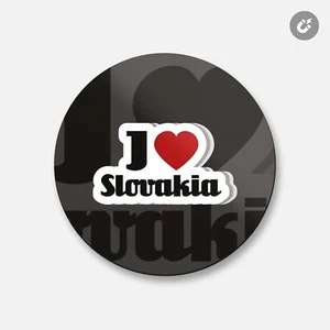 I Love Slovakia Slogan Cloud | imán decorativo redondo de 4"" X 4 - Imagen 1 de 2