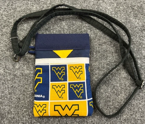 West Virginia University WV Logo Crossbody Pouch Adjustable Strap Small Purse Cover