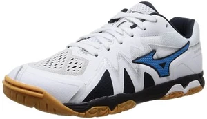 MIZUNO Table Tennis Shoes Wave Medal RISE white/Blue/Navy 25.0 cm 2E - Picture 1 of 1