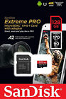SanDisk 128GB Extreme Pro Micro SD MicroSDXC UHS-I U3 A2 Memory Card W/ Adapter