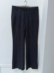 BNWT – Black Womens Pinstripe Trousers – 14 Extra Long - Picture 1 of 9