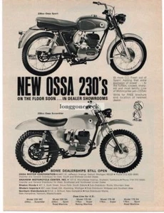 1966 Ossa 230cc Sport, Scrambler Motorcycle Vintage Ad  - Picture 1 of 1