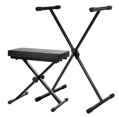 Keyboard Bank Piano Bank Klavier Hocker Keyboard Ständer Synthesizer Stativ Set - Bild 1 von 4