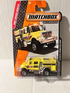 Matchbox MBX Heroic Rescue 2013 Yellow International Workstar Brush Fire Truck - Picture 1 of 6