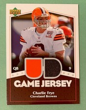 2007 Upper Deck UD Game Jersey Charlie Frye #UDGJ-CF JSY Relic Browns INSERT