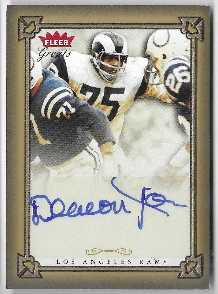 DEACON JONES 2004 FLEER GREATS AUTO AUTOGRAPH CARD! - Image 1 of 1