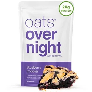 Oats Overnight - Blueberry Cobbler - Vegan 20g Protein High Fiber Breakfast S... - Picture 1 of 7