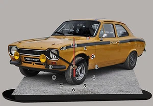 FORD ESCORT MEXICO , Reloj en modela miniatura, -04 - Picture 1 of 1
