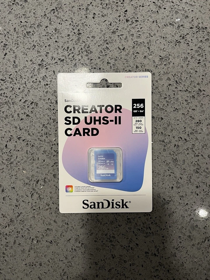 SanDisk Creator SD UHS-II V60 SDXC Card - 256 GB - Image 1 of 1