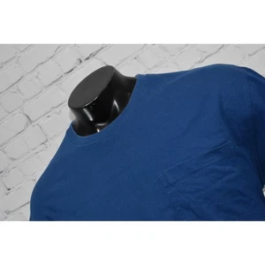 Duluth Trading Work T-Shirt Mens Size Large Tall Blue Cotton Front Pocket - Picture 1 of 5