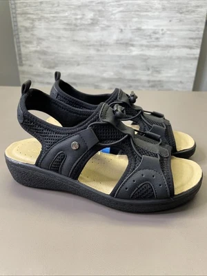 Fly Flot Zapatos Mujer 6 Sandalias Negras Cordones Cómodos Informales Italia Foto 1 de 4