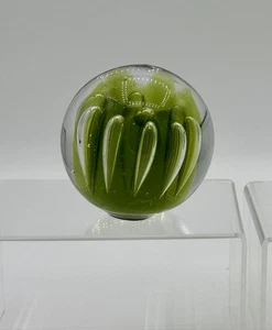 Blenko Stopper Top for 6842 or 6715 Olive Elongated Bubble - *READ* Damaged - Picture 1 of 10