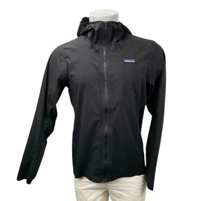 Patagonia Men's Black Full Zip Long Sleeve Hooded Hoodie Windbreaker Jacket Sz M - Image 1 of 4