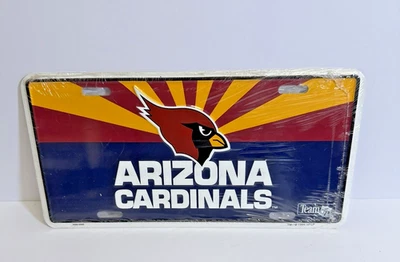 Placa de licencia vintage del equipo NFL Arizona Cardinals 1994 sellada Foto 1 de 2