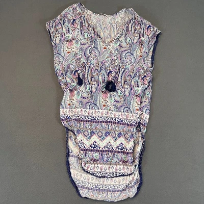 Vestido Victoria’s Secret Bohemio Playa Encubrimiento SM/M Paisley Bom Borde Verano Foto 1 de 4