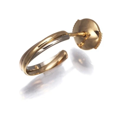 Auth Cartier Earrings Trinity 3color Hoop SINGLE 18K YG/WG/RG  - Image 1 of 4
