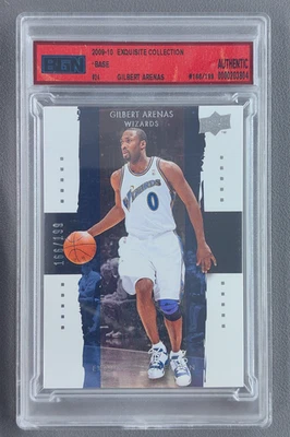 2009-10 Upper Deck Exquisite Collection Gilbert Arenas /199 #24 Wizards BGN - Image 1 of 2