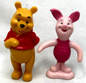 Winnie the Pooh & Piglet 3" Tall Collectible Disney Figures Cake Toppers - Picture 1 of 7