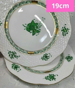 HEREND Close Apony Green Salad Dessert Plate 2 Plates - Picture 1 of 10