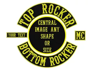 CUSTOM ROCKER SET, Embroidered Patch, Custom Embroidered, Custom Embroidery, ... - Picture 1 of 1