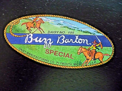 Calcomanía de papel repro para DAISY Buzz Barton No. Modelo 32 195 - Plymouth, MI Foto 1 de 4