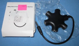 5 Way Multi Headphone Audio Splitter, 3.5mm Jack - Picture 1 of 3
