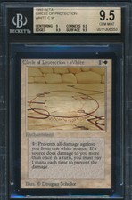Beta Circle of Protection: White BGS 9.5 Graded Magic MTG (8553)