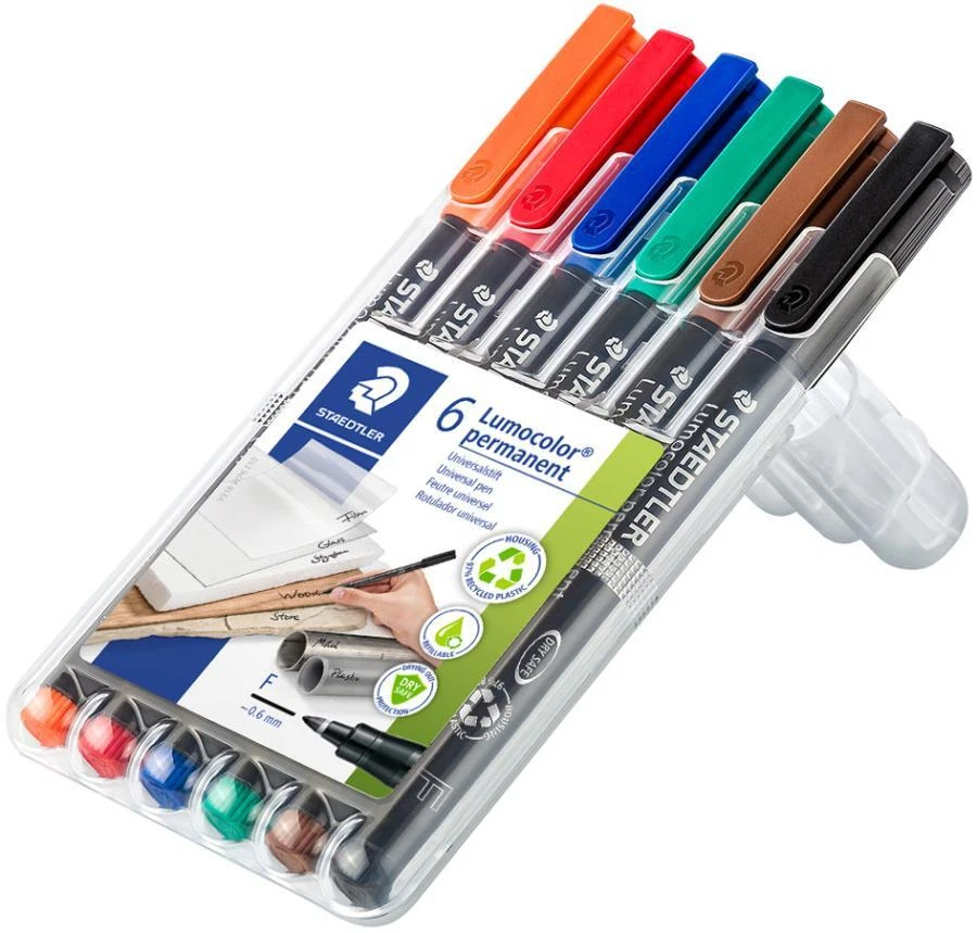 STAEDTLER Lumocolor Permanent-Marker 318F, 6er Etui - Bild 1 von 1
