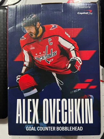2023 Alex Ovechkin Goal Counter Bobblehead SGA, Washington Capitals (New in Box) Cover