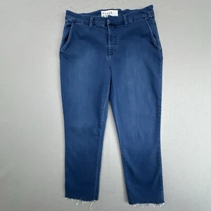 Frank Eileen Jeans Womens 10 Blue Wicklow Italian Denim Crop Chinos Performance - Picture 1 of 9