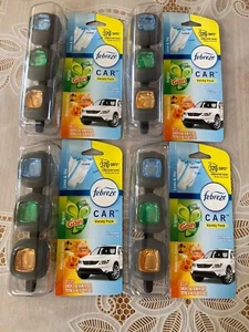 4 Febreze Car Vent Clip Variety 3 Pk Gain Hawaiian Aloha Linen & Sky 12 Ct - Picture 1 of 7
