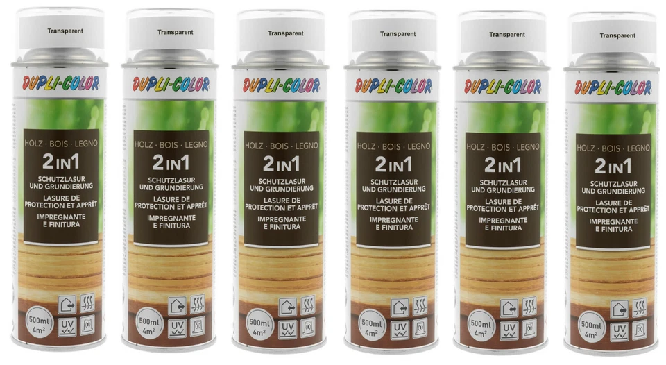 Dupli-Color 2in1 Holzschutzlasur - 500ml, Transparent (391545)