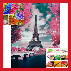 KIT LOISIR CREATIF POINT CROIX BRODERIE 5D TOUR EIFFEL PARIS MOSAIQUE DIAMANT 3D - Imagen 1 de 4