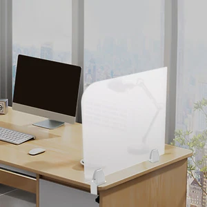 Indoor Office Partition Desk Divider Acrylic Desktop Privacy Panel 17*18*2 in US - Picture 1 of 20