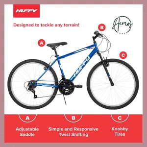 Huffy 26" Rock Creek Mountain Bike, Fits Riders 5'0"+, Blue, Adult, Men's - Picture 1 of 1