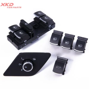 6Pcs Chrome Side Mirror Master Window Trunk Switches Set For VW Jetta MK6 - Picture 1 of 9