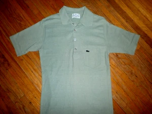 vtg BILLY CASPER VAN HEUSEN POLO SHIRT Pale Green Mod 60s 70s Golf SM/XS - Picture 1 of 5