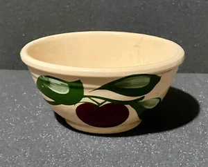 Vintage Watt Pottery #5 Apple Pattern Mixing Bowl with Minn Advertising - Picture 1 of 3