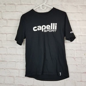 Capelli Sport Herren Logo Rundhals T-Shirt Erwachsene Medium Schwarz Kurzarm - Bild 1 von 12
