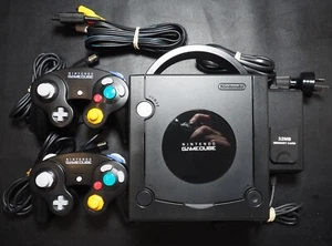 Nintendo GameCube Black PAL Console + 2x Controller + Memory GOOD+ CONDITION - Picture 1 of 15